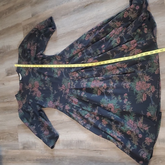 Vintage 1980,Joni Blair Of California, Floral Black Dress, Size 3 - Picture 12 of 12